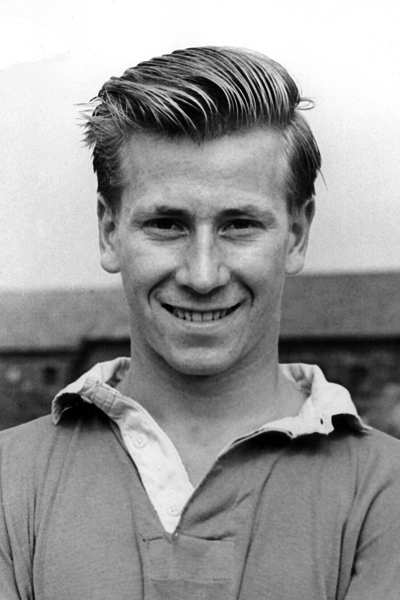 Historical archive picture of Sir Bobby Charlton representing England in the men's football World Cup from 1956 to 1976.