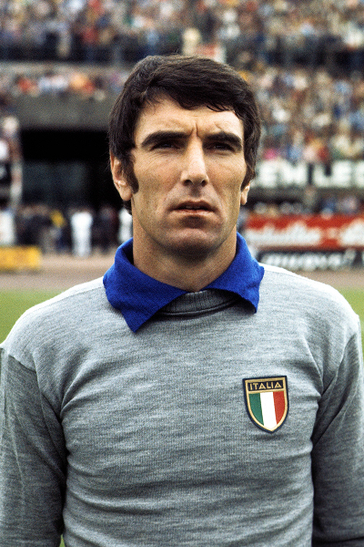 Classic portrait of legendary Italian goalkeeper Dino Zoff capturing his enduring men's World Cup legacy from 1961 to 1983.
