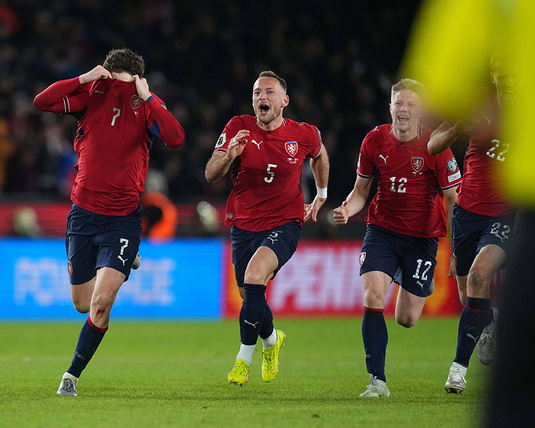 High-resolution images of the Czechia national football team for the FIFA World Cup 2026, including official squad photos and player portraits.
