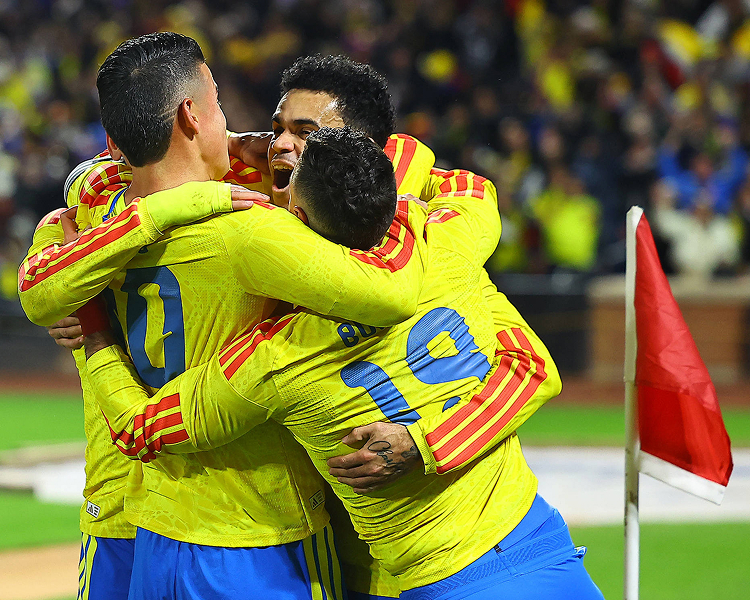 High-resolution images of the Colombia national football team for the FIFA World Cup 2026, including official squad photos and player portraits.