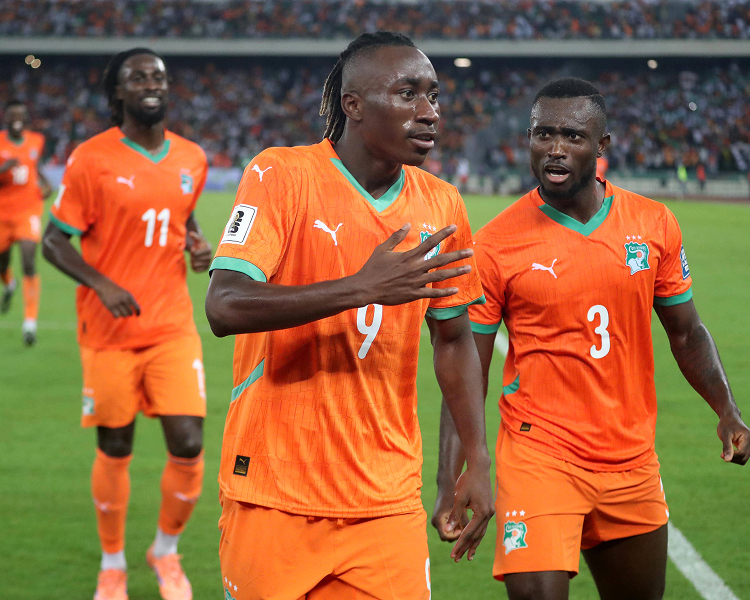 High-resolution images of the Ivory Coast national football team for the FIFA World Cup 2026, including official squad photos and player portraits.