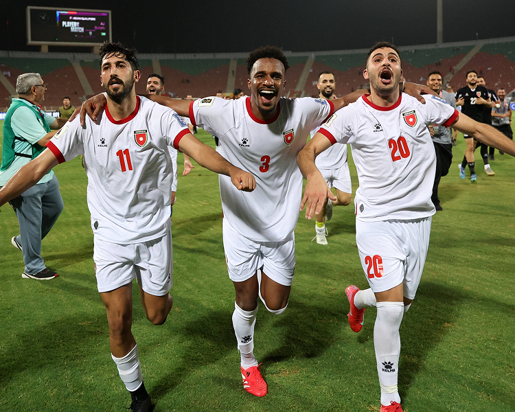 High-resolution images of the Jordan national football team for the FIFA World Cup 2026, including official squad photos and player portraits.