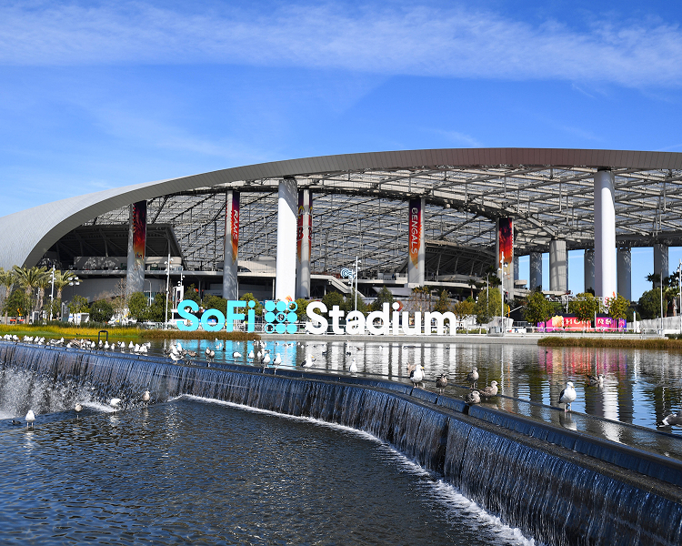 High-resolution FIFA World Cup 2026 stadium images showing SoFi Stadium in Los Angeles, USA.