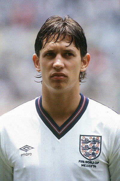 Historic editorial portrait of English striker Gary Lineker at the men's World Cup between 1978 and 1994.