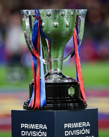 Photo of the LaLiga champions' trophy.