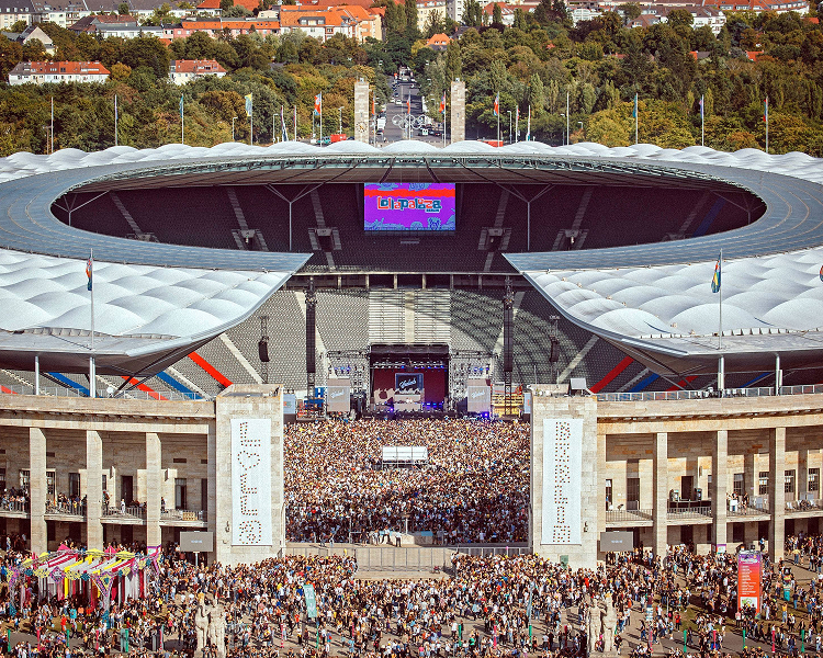 Vibrant live concert photos and artist shots from Lollapalooza worldwide events.